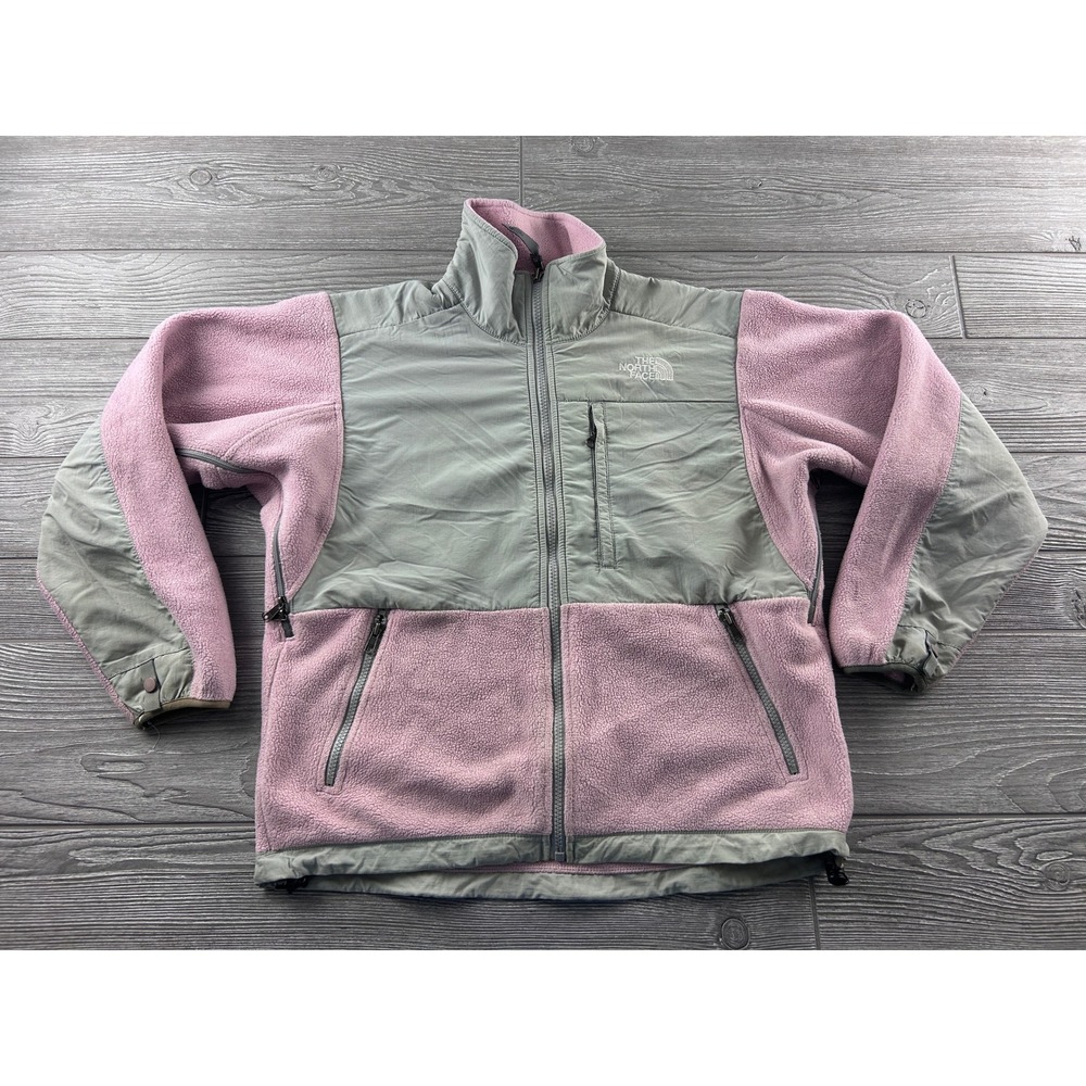 The North Face Denali Fleece Jacket Womens XS Pink Sage Green Full Zip 1710